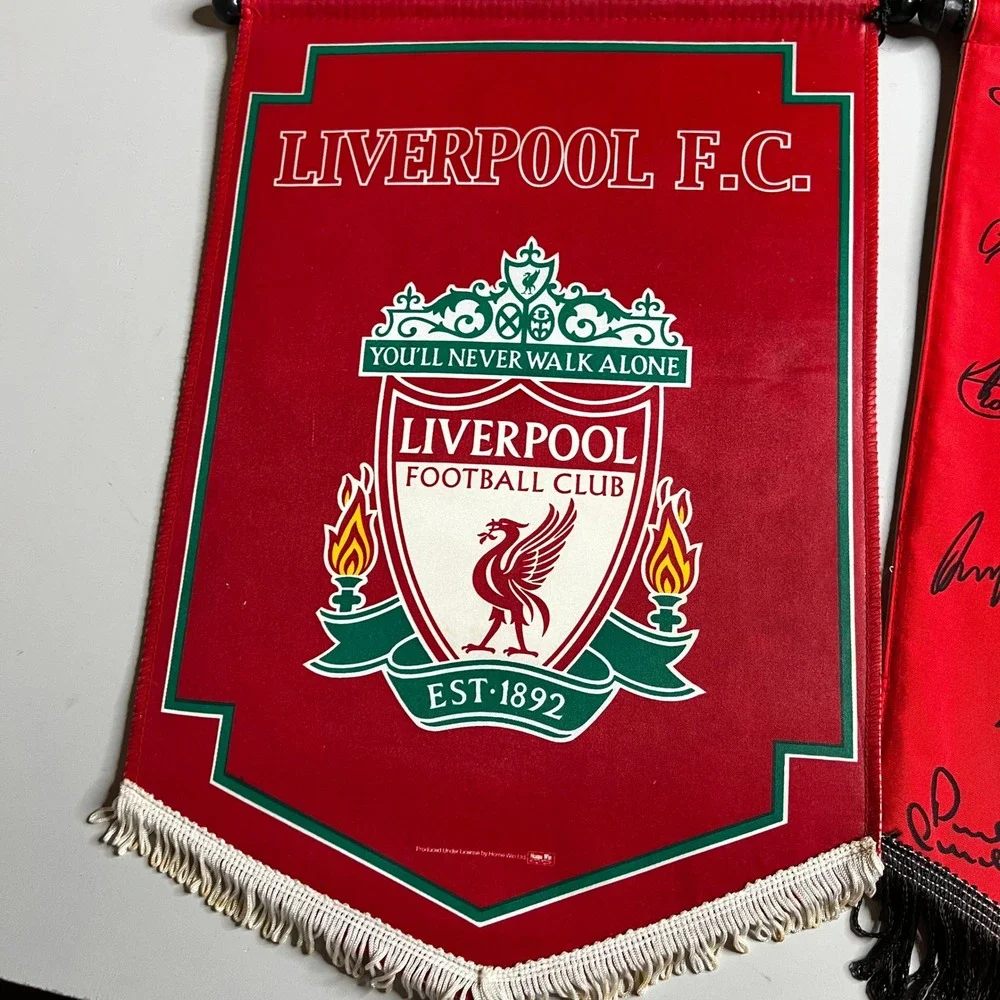 Vintage Premier League Pennant Lot Manchester United Liverpool Man City 5pc Set